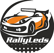 rally ledlámpa logótervezés